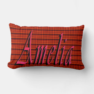 Amelia Name Logo, Lumbar Pillow