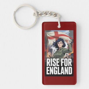 Amelia UK England Patriotic St George Flag Keychain