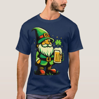 Amelie the Gnome with a St Paddys Day Pint T-Shirt