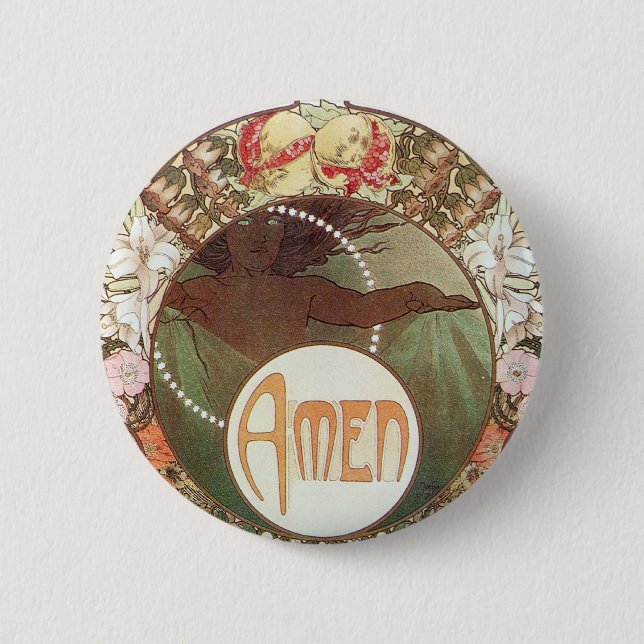 Amen 2 Inch Round Button (Front)