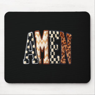 Amen Crochet Christian Jesus Happy Easter He Is Ri Mouse Pad