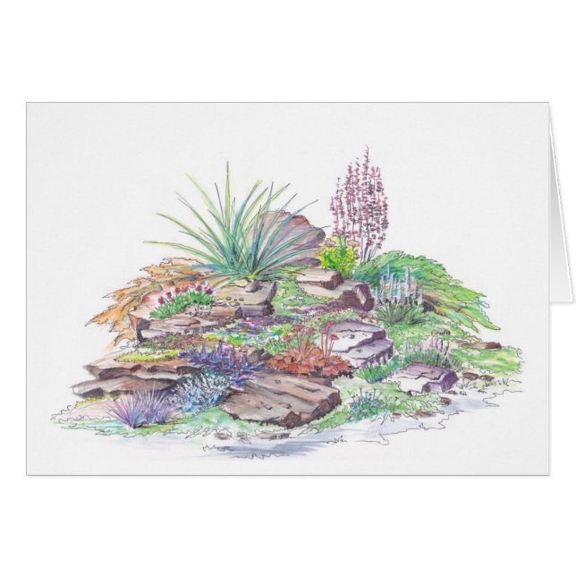 Aménagement alpin de jardin (Devant horizontal)