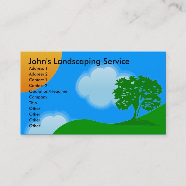 Aménagement des cartes de visite de services (Devant)