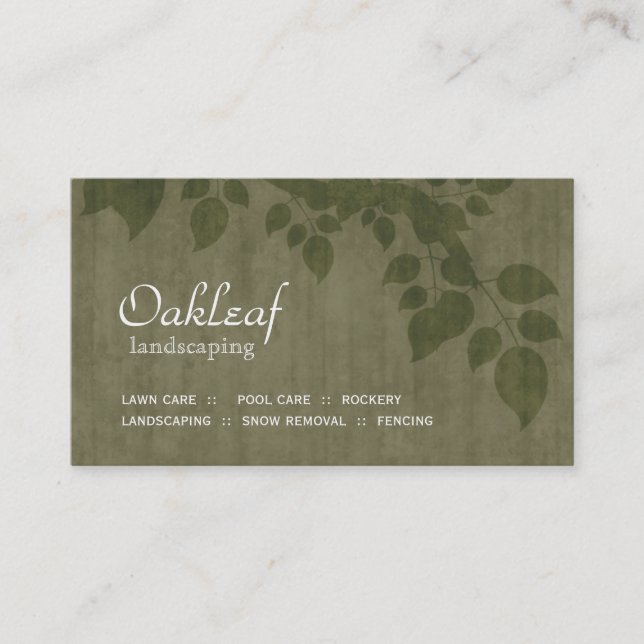 Aménagement du feuille vert d'arbre de carte de (Devant)