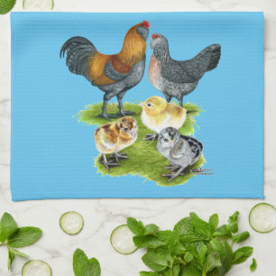 Ameraucana Chicken Family Kitchen Towel