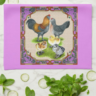 Ameraucana Family Framed Kitchen Towel