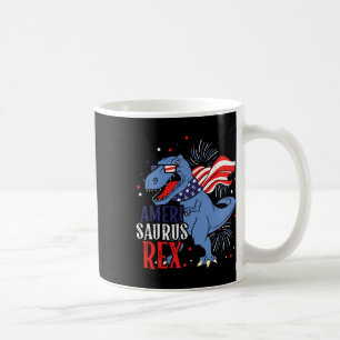 Ameri Saurus Rex 4th Of July Dinosaur Independence Coffee Mug