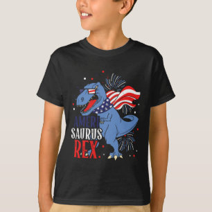Ameri Saurus Rex 4th Of July Dinosaur Independence T-Shirt