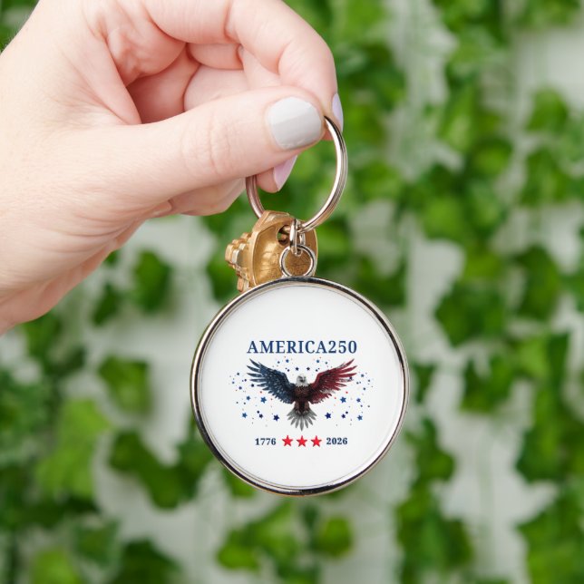 AMERICA250 Independence Day 1776 - 2026  Keychain (Hand)