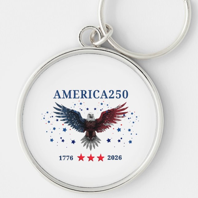 AMERICA250 Independence Day 1776 - 2026  Keychain (Front)