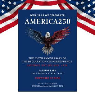 AMERICA250 JULY 4TH PARTY INVITATION