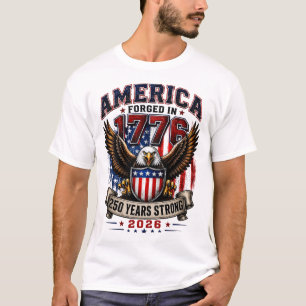 America 1776-250 years strong patriotic T-shirt