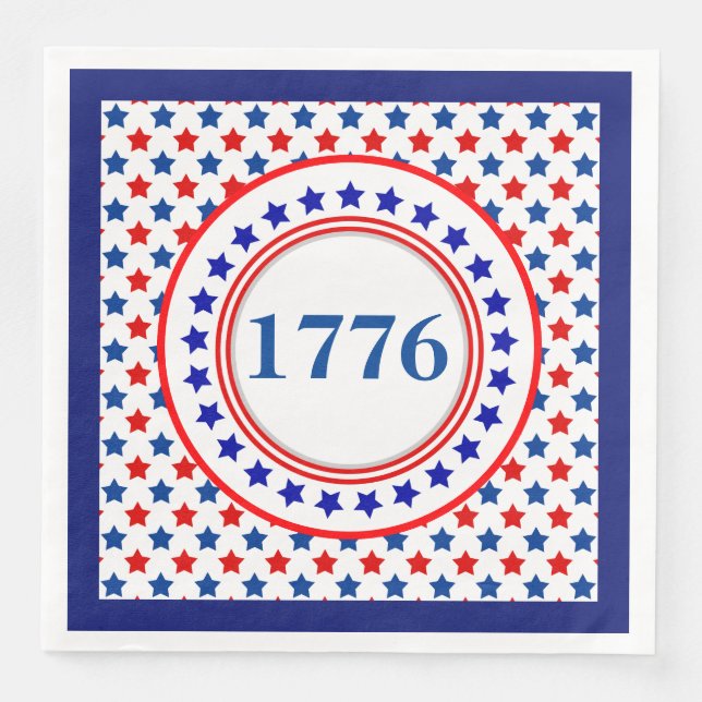 America 1776 paper dinner napkins (Front)