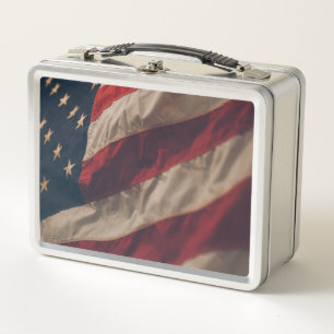 America 1 metal lunch box