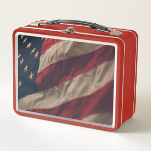 America 1 metal lunch box
