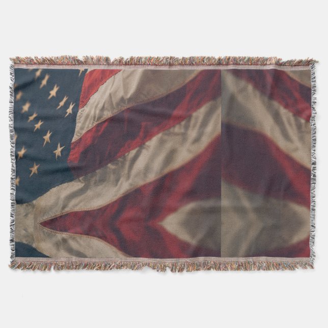 America 1 throw blanket (Front)
