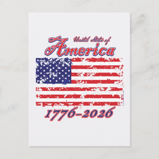 America 250 1776-2026 postcard (Front)