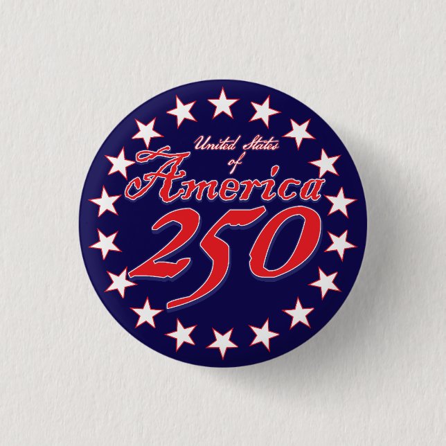 America 250 1 inch round button (Front)
