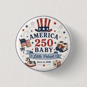 America 250 Baby / Little Patriot 1 Inch Round Button