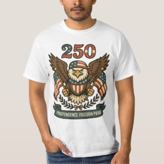 America 250 Bald Eagle Patriotic T-Shirt