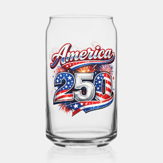 America 250 can glass
