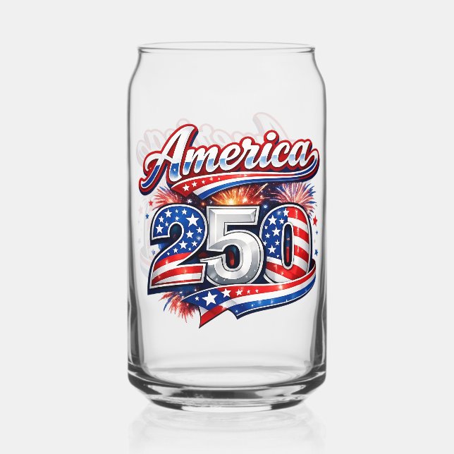 America 250 can glass (Back)