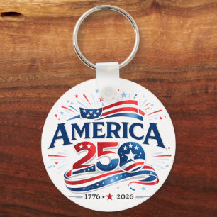America 250 Celebration 1776–2026 Anniversary Keychain