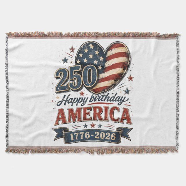 America 250 Celebration Throw Blanket (Front)