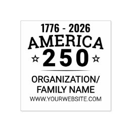 America 250 Custom Family Organization Business Rubber Stamp