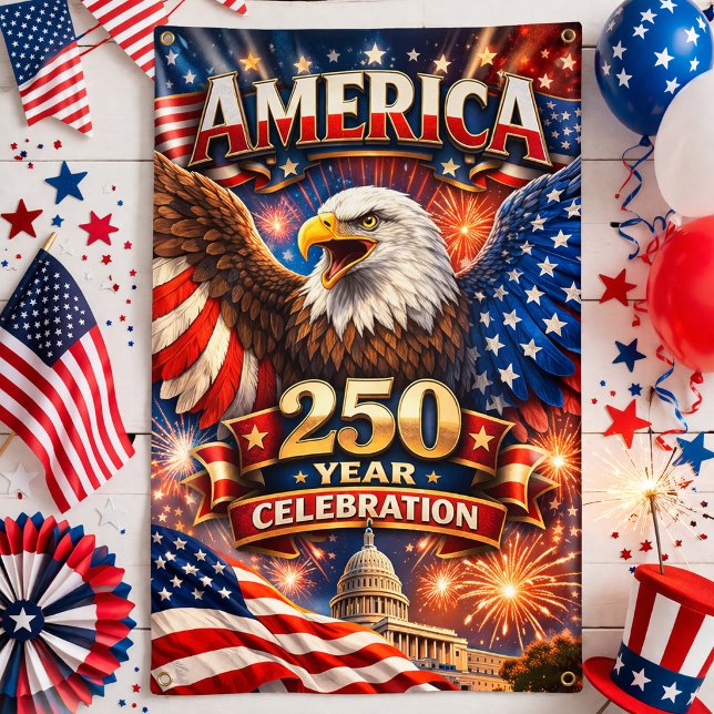 America 250 Eagle Celebration with Capitol Banner (Creator Uploaded)
