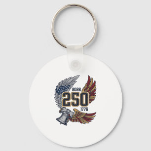 America 250 Eagle Wings 2026 Patriotic Design_1 Keychain