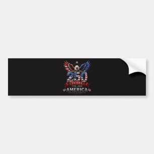 America 250 Faith Family Patriotic Eagle Bumper Sticker