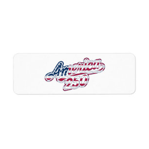 America 250 Flag Script Semiquincentennial Design