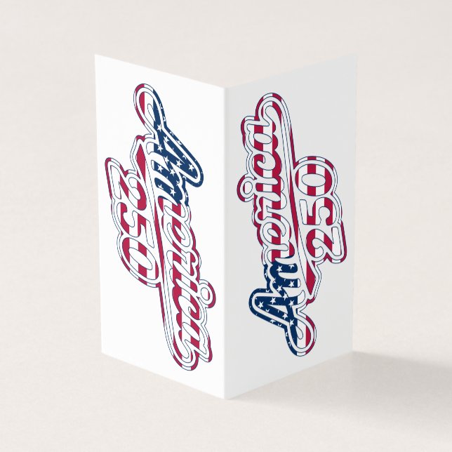America 250 Flag Script Semiquincentennial Design (Outside)