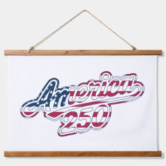 America 250 Flag Script Semiquincentennial Design Hanging Tapestry