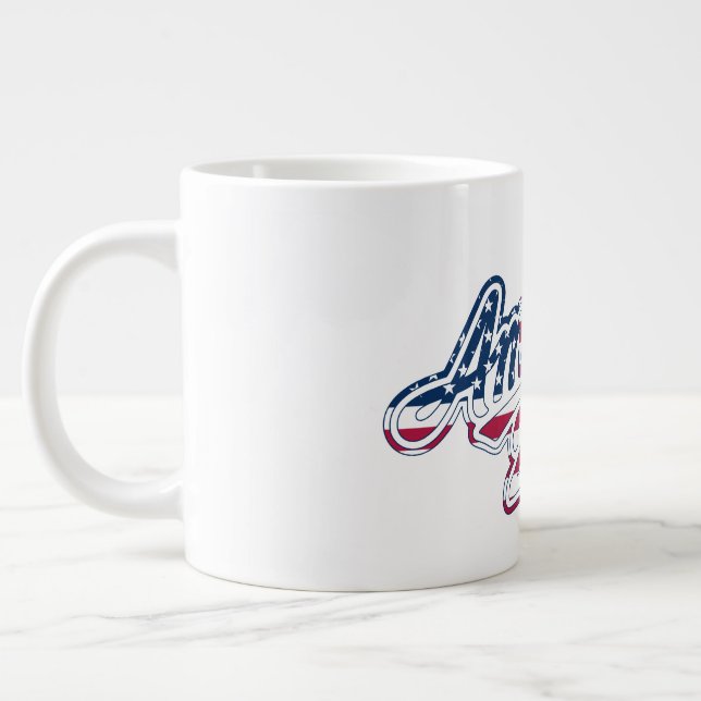 America 250 Flag Script Semiquincentennial Design Large Coffee Mug (Left)