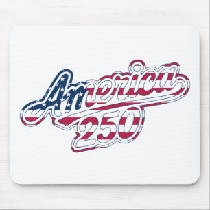 America 250 Flag Script Semiquincentennial Design Mouse Pad