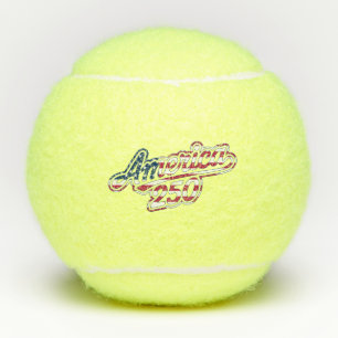 America 250 Flag Script Semiquincentennial Design Tennis Balls