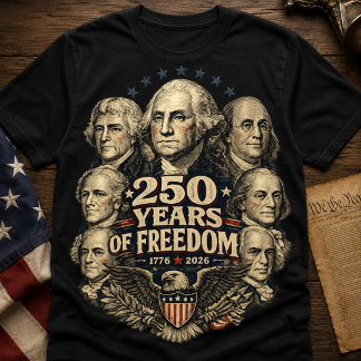 America 250 Founding Fathers Patriotic T-Shirt