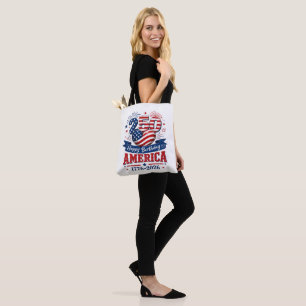 America 250 Happy Birthday Patriotic Celebration Tote Bag