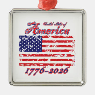 America 250 metal ornament