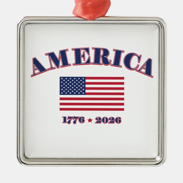 America 250 metal ornament (Front)