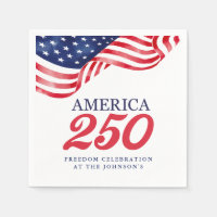 America 250 Patriotic Cocktail Napkins | July 4th