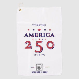 America 250 Patriotic Corporate Logo 2026 Golfer Golf Towel