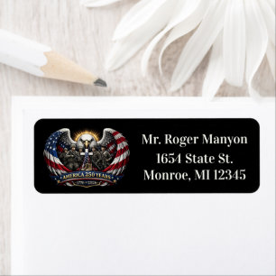 America 250 Patriotic Eagle and Military Tribute 