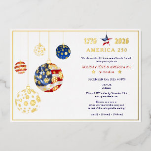 America 250 Patriotic Holiday Anniversary Blue