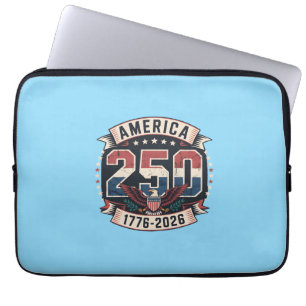 America 250 Patriotic Vintage Design Tri-Blend Laptop Sleeve