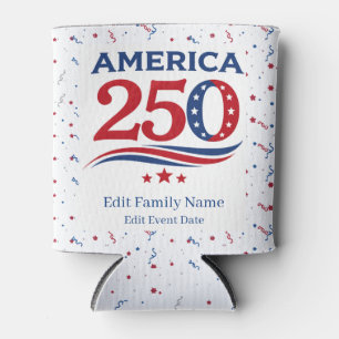 America 250: Personalized Family Reunion Party  Can Cooler