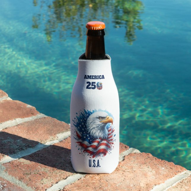 AMERICA 250 Personalized U.S.A. with Eagle Bottle Cooler (In Situ Pool)