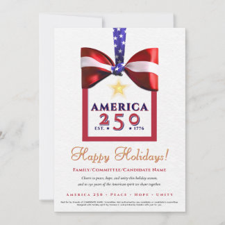 America 250 Red Patriotic 2027 Calendar Campaign Holiday Card